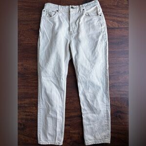 Everlane The 90s Cheeky Jean, Cream, Organic Cotton (27)